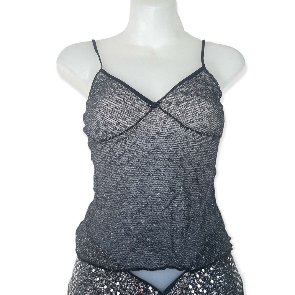 Black Mesh tank top S